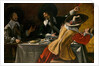 The Three Musketeers sitting at a table, c.1630 by Anonymous