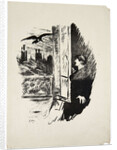Illustration for the poem Le Corbeau (The Raven) by Edgar Allan Poe, 1875 by Anonymous