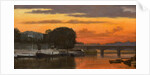 The Pont de la Concorde at sunset, c. 1837 by Anonymous
