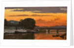 The Pont de la Concorde at sunset, c. 1837 by Anonymous