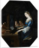 Saint Cecilia playing the organ by Anonymous