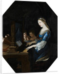 Saint Cecilia playing the organ by Anonymous