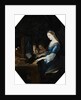 Saint Cecilia playing the organ by Anonymous