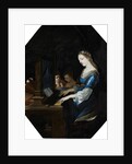 Saint Cecilia playing the organ by Anonymous