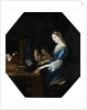 Saint Cecilia playing the organ by Anonymous