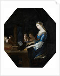 Saint Cecilia playing the organ by Anonymous