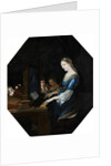 Saint Cecilia playing the organ by Anonymous