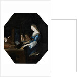 Saint Cecilia playing the organ by Anonymous