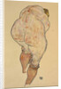 Female Nude Pulling up Stockings, Back View, 1918 by Anonymous