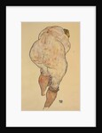 Female Nude Pulling up Stockings, Back View, 1918 by Anonymous