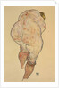 Female Nude Pulling up Stockings, Back View, 1918 by Anonymous