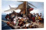 La barca dei comici:: the Carlo Goldonis journey from Rimini to Chioggia, ca 1855 by Anonymous