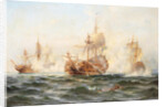 HMS Wachtmeister fighting against the Russian squadron on Juny 4, 1719, 1895 by Anonymous