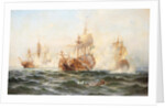 HMS Wachtmeister fighting against the Russian squadron on Juny 4, 1719, 1895 by Anonymous