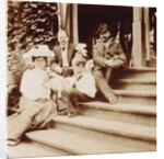 Konstantin Korovin (right) visits the Teljakowski family in Otradnoje estate, 1900s by Anonymous