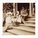 Konstantin Korovin (right) visits the Teljakowski family in Otradnoje estate, 1900s by Anonymous