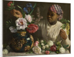 The negress with peonies, 1870 by Anonymous