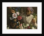 The negress with peonies, 1870 by Anonymous