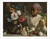 The negress with peonies, 1870 by Anonymous