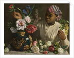 The negress with peonies, 1870 by Anonymous