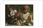 The negress with peonies, 1870 by Anonymous
