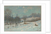 Route de Louveciennes, effet de neige, 1874 by Anonymous
