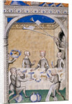 Miniature from Le Remède de Fortune by Guillaume de Machaut. Feast scene, 1355-1360 by Anonymous