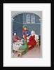 The meal. Miniature from The Decameron by Giovanni Boccaccio, 1432 by Anonymous