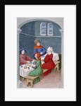 The meal. Miniature from The Decameron by Giovanni Boccaccio, 1432 by Anonymous