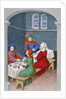 The meal. Miniature from The Decameron by Giovanni Boccaccio, 1432 by Anonymous