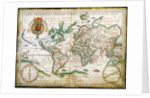 Nautical world map. (Australia is suggested but still unknown territory and, California is shown as by Anonymous