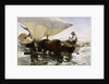 Return from Fishing: Towing the Bark, c. 1895 by Anonymous