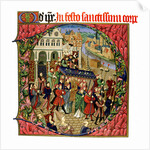 La Maison aux Piliers, la place de Grève in Paris. From: Juvénal des Ursins, c. 1450 by Anonymous