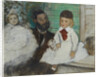 Ludovic Lepic and his Daughters, c. 1871 by Anonymous