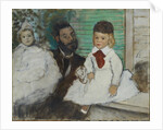 Ludovic Lepic and his Daughters, c. 1871 by Anonymous