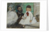 Ludovic Lepic and his Daughters, c. 1871 by Anonymous