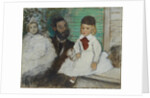 Ludovic Lepic and his Daughters, c. 1871 by Anonymous
