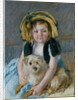 Sara with her dog, ca 1901 by Anonymous