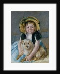 Sara with her dog, ca 1901 by Anonymous