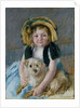 Sara with her dog, ca 1901 by Anonymous