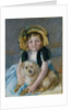 Sara with her dog, ca 1901 by Anonymous