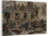 Workmen demolishing wooden houses for fuel, 1920 by Anonymous