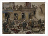 Workmen demolishing wooden houses for fuel, 1920 by Anonymous