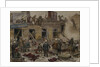 Workmen demolishing wooden houses for fuel, 1920 by Anonymous