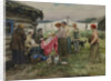Hungry years in Petrograd. Changing merchandise for provisions in a village near a railway station by Anonymous