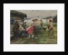 Hungry years in Petrograd. Changing merchandise for provisions in a village near a railway station by Anonymous