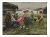 Hungry years in Petrograd. Changing merchandise for provisions in a village near a railway station by Anonymous
