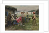 Hungry years in Petrograd. Changing merchandise for provisions in a village near a railway station by Anonymous