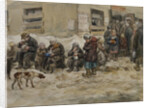 Hungry years in Petrograd. A Communal dining room by Anonymous