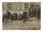 Hungry years in Petrograd. A Communal dining room by Anonymous